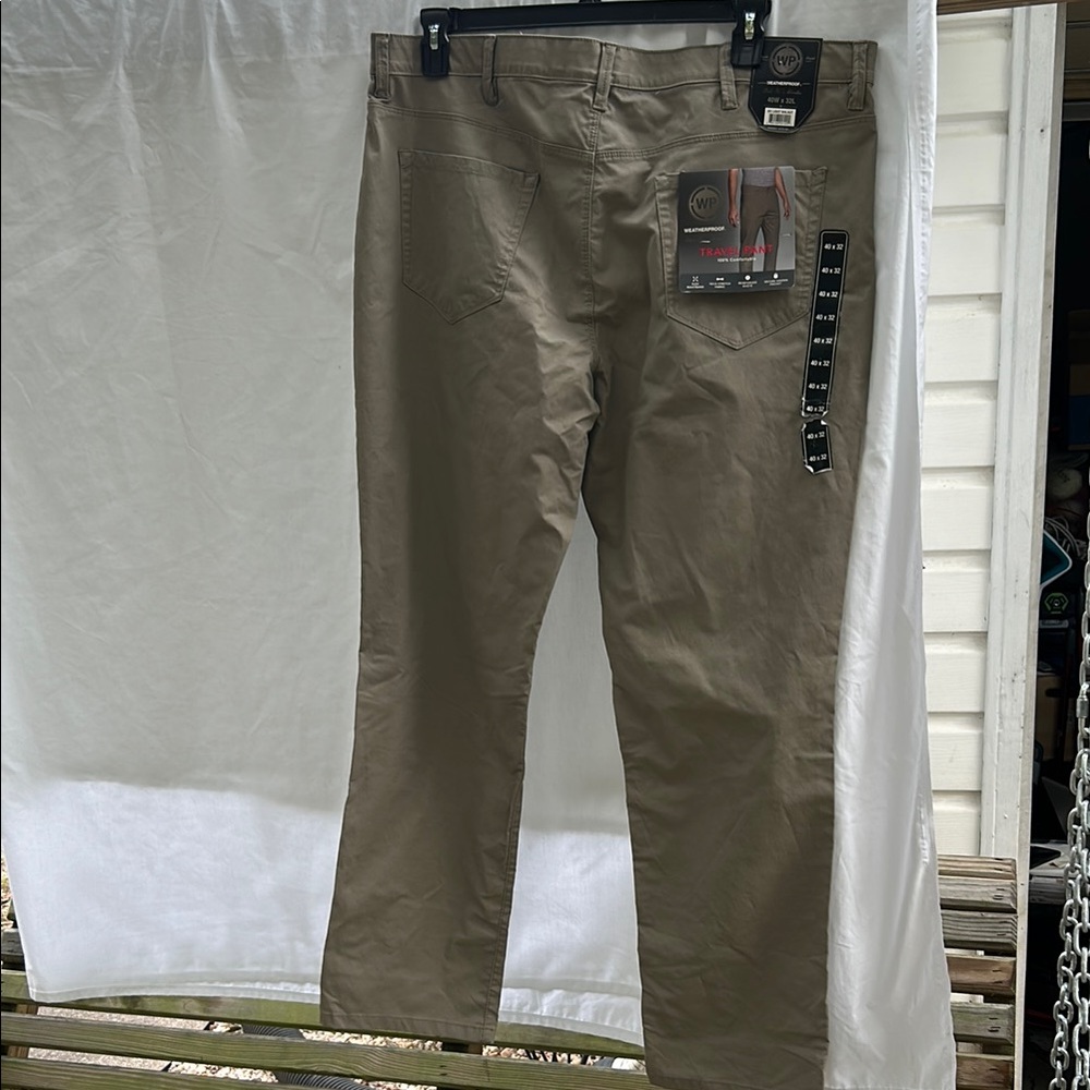Weatherproof Men's Tan Chinos, (BRAND NEW)
